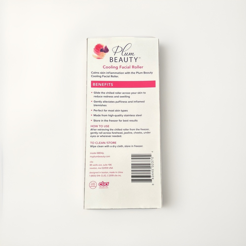 Brand New Plum Beauty Cooling Facial Roller Calms skin inflammation model 8804p - Picture 2 of 2